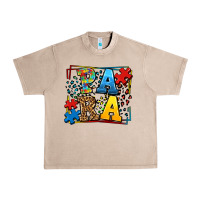 French Oak autism leopard frame para Urban Heavy Tee - LillyAllenDesigns