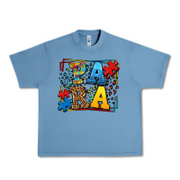 Pebble Blue autism leopard frame para Urban Heavy Tee - LillyAllenDesigns