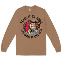 Tease It To Jesus And Spray It Like Hell Leopard Western Raglan Baseba Long Sleeve Tee | Teevron
