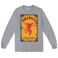 Heather Grey fireball cinnamon whisky Long Sleeve Tee - ArtChic