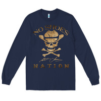 Navy Shoes nation no shoes nation no shoes nation no shoes nation Long Sleeve Tee - ArtChic