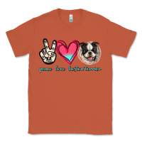 Copper Peace Love Boston Terrier Classic Tee - Jasminsmagicworld