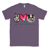 Lavender Peace Love Boston Terrier Classic Tee - Jasminsmagicworld
