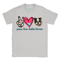 Moon Dust Peace Love Boston Terrier Classic Tee - Jasminsmagicworld