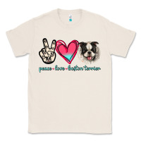 Natural Peace Love Boston Terrier Classic Tee - Jasminsmagicworld