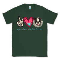 Sports Green Peace Love Boston Terrier Classic Tee - Jasminsmagicworld