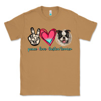 Toasted Coconut Peace Love Boston Terrier Classic Tee - Jasminsmagicworld