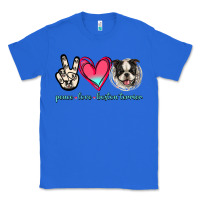 True Royal Peace Love Boston Terrier Classic Tee - Jasminsmagicworld
