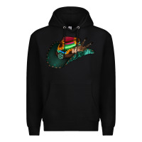Black aztec sunflower cowboy hat Premium Hoodie - Jasminsmagicworld