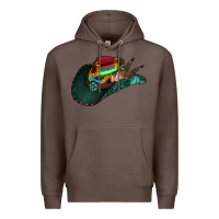 Coffee aztec sunflower cowboy hat Premium Hoodie - Jasminsmagicworld