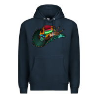 Navy aztec sunflower cowboy hat Premium Hoodie - Jasminsmagicworld