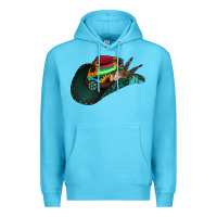 Ocean Blue aztec sunflower cowboy hat Premium Hoodie - Jasminsmagicworld