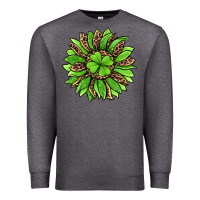 Charcoal Heather lucky leopard st patricks sunflower Premium Sweatshirt - Jasminsmagicworld
