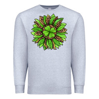 Heather Grey lucky leopard st patricks sunflower Premium Sweatshirt - Jasminsmagicworld