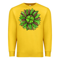 Lemon lucky leopard st patricks sunflower Premium Sweatshirt - Jasminsmagicworld