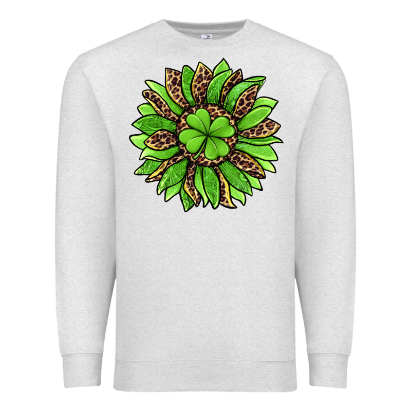 Lucky Leopard St Patricks Sunflower Premium Sweatshirt by Jasminsmagicworld | Teevron