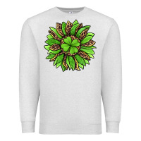Oatmeal Heather lucky leopard st patricks sunflower Premium Sweatshirt - Jasminsmagicworld