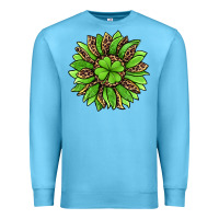 Ocean Blue lucky leopard st patricks sunflower Premium Sweatshirt - Jasminsmagicworld