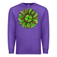 Purple lucky leopard st patricks sunflower Premium Sweatshirt - Jasminsmagicworld