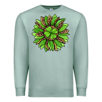 Seafoam lucky leopard st patricks sunflower Premium Sweatshirt - Jasminsmagicworld