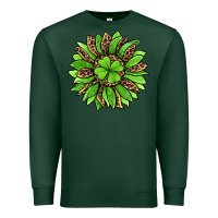 Sports Green lucky leopard st patricks sunflower Premium Sweatshirt - Jasminsmagicworld