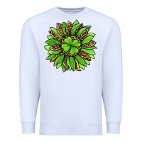 White lucky leopard st patricks sunflower Premium Sweatshirt - Jasminsmagicworld