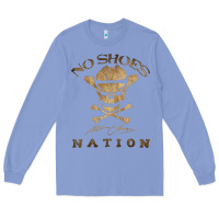 Colony Blue Shoes nation no shoes nation no shoes nation no shoes nation Long Sleeve Tee - ArtChic