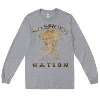Heather Grey Shoes nation no shoes nation no shoes nation no shoes nation Long Sleeve Tee - ArtChic