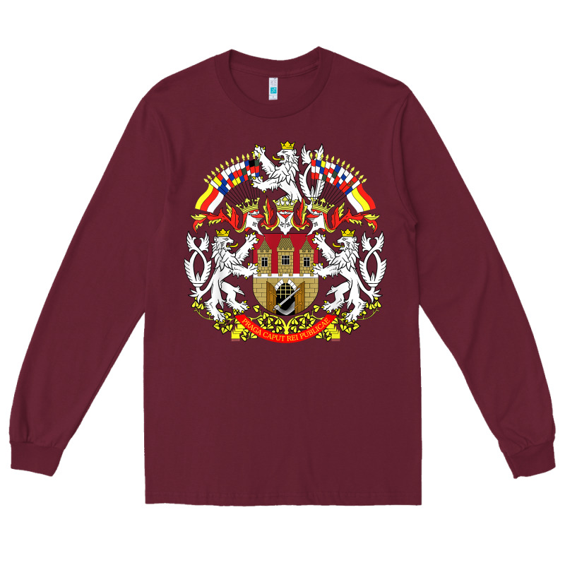 Praha Prague Czech Republic Coat Of Arms Ex Czechoslovakia T Shirt Long Sleeve Tee by ArtChic | Teevron