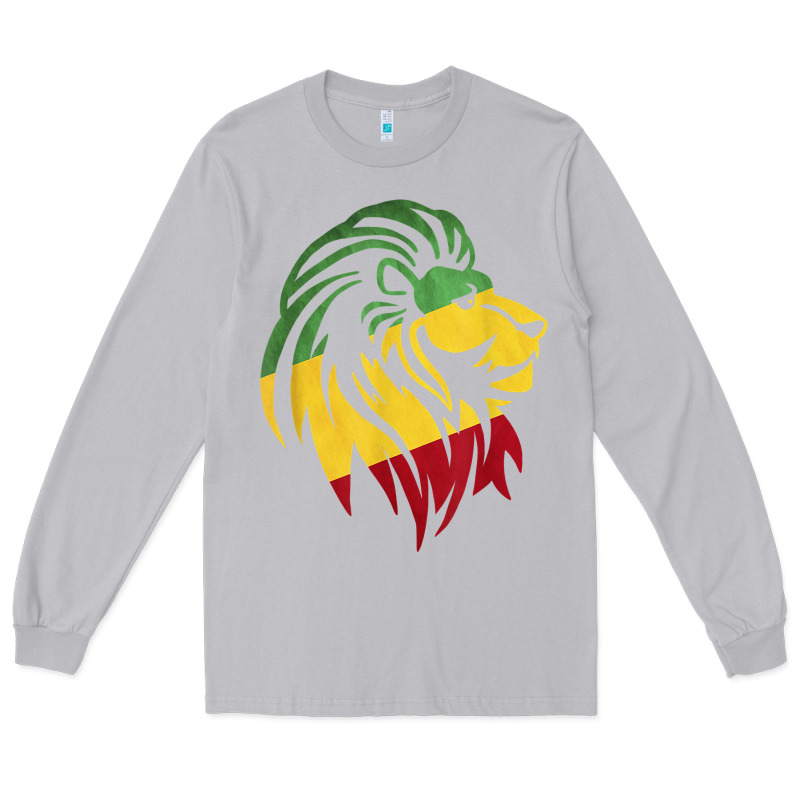 Lion Of Judah Reggae, Rasta, Ethiopia Jamaican Roots Long Sleeve Tee by ArtChic | Teevron