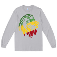 Moon Dust Lion of Judah Reggae, Rasta, Ethiopia Jamaican Roots Long Sleeve Tee - ArtChic