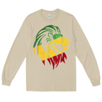 Mushroom Lion of Judah Reggae, Rasta, Ethiopia Jamaican Roots Long Sleeve Tee - ArtChic