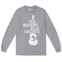 Heather Grey This Machine Kills Fascists Long Sleeve Tee - ArtChic