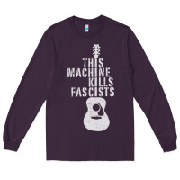 Plum This Machine Kills Fascists Long Sleeve Tee - ArtChic