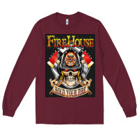 Burgundy firehouse rock love Long Sleeve Tee - ArtChic
