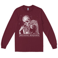 Burgundy breaking benjamin 3 Long Sleeve Tee - ArtChic