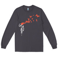 Smoke banksy headshot butterfly Long Sleeve Tee - ArtChic