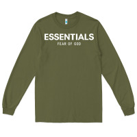 Army Green fear of god essentials Long Sleeve Tee - ArtChic