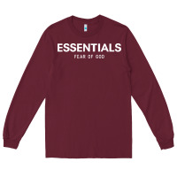 Burgundy fear of god essentials Long Sleeve Tee - ArtChic