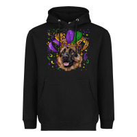 Black Mardi gras hat german shepherd Heavyweight Hoodie - RanaPortraitStore