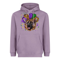 Lavender Mardi gras hat german shepherd Heavyweight Hoodie - RanaPortraitStore