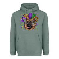Sage Mardi gras hat german shepherd Heavyweight Hoodie - RanaPortraitStore