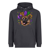 Smoke Mardi gras hat german shepherd Heavyweight Hoodie - RanaPortraitStore