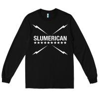 Black slumerican Long Sleeve Tee - ArtChic