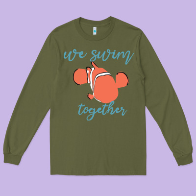 Just Keep Swimming 25 Long Sleeve Tee Designed By Artchic