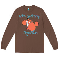 Chestnut just keep swimming 25 Long Sleeve Tee - ArtChic