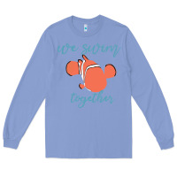 Colony Blue just keep swimming 25 Long Sleeve Tee - ArtChic