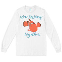 White just keep swimming 25 Long Sleeve Tee - ArtChic
