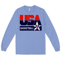 Colony Blue usa basketball Long Sleeve Tee - ArtChic