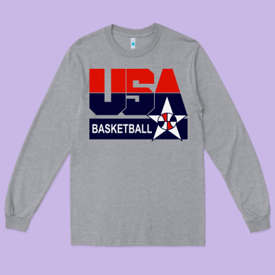 Usa Basketball Long Sleeve Tee Designed By Artchic